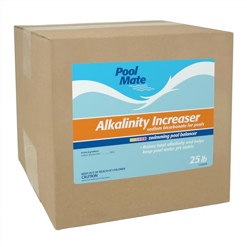 Pool Mate 25-Pounds Premium Alkalinity Increaser for Swimming Pools, 100% Sodium Bicarbonate