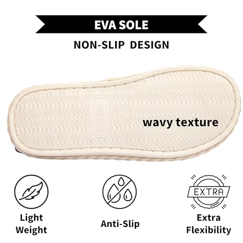 Comfy Slippers for Women Memory Foam House Bedroom Shoes Corduroy Bow Crossbands Slide Slipper Shoes Open Toe Slip On Sole Slippers Soft Trendy Gift4