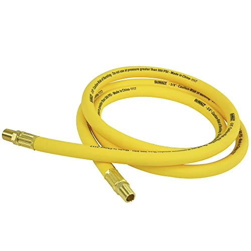 DeWalt DXCM012-0209 3/8 x 6 Premium Hybrid Lead-In Hose  Yellow
