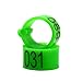iherdsman 001-100 Multi-color Bird Leg Bands Numbered 8 mm Pigeon Parrot Chicks Duck Clip Rings Band (green)