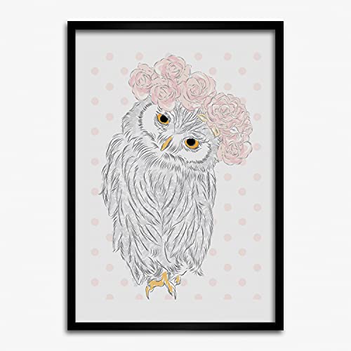 Cadre chouette 50x70 cm Tulup pour créer une ambiance cocooning dans votre chambre