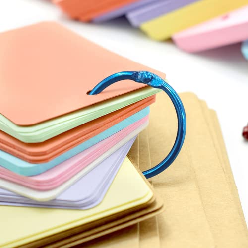 Image of OWLKELA 1 Inch Binder Rings, Office Book Rings, Loose Leaf Rings, 50 Pcs Metallic Assorted Colors