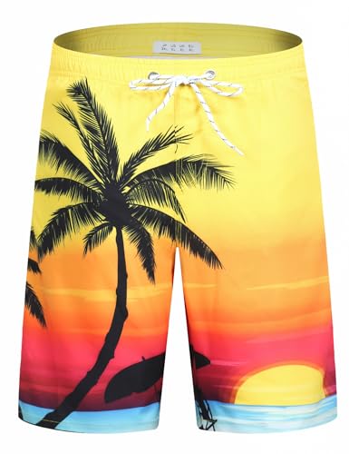 Image of APTRO Men's Long Swim Trunks with Mesh Lining Beach Bathing Suits Board Shorts Swimwear with Pockets and No Mesh