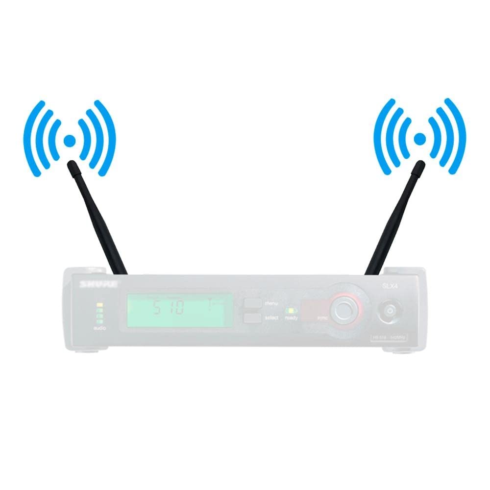 RhymKawa RK UHF Antenna Compatible for SLXD4 and Universal Wireless Microphone Receivers with 1/4 Wave BNC Connector (2 Pack)