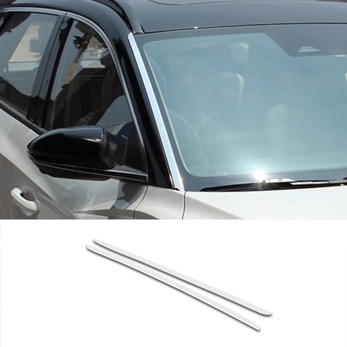 KELEIMAI Car Accessories Fit for Hyundai Tucson 2024 2023 2022 Front Windshield Protective Decorative Strip Cover Trim (Chrome) 2PCS Stainless Steel