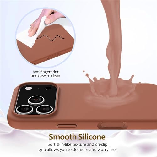 Image of ArmourPro Silicone Back Case for iPhone 17 Pro Max, Soft-Touch Case | Brown