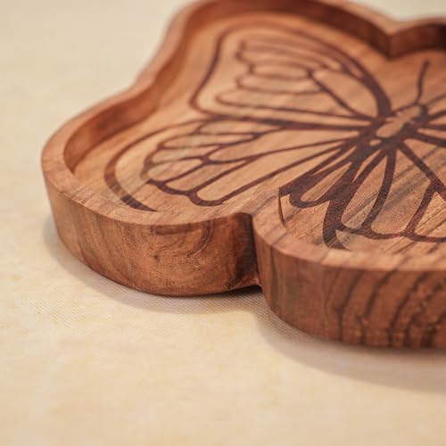Image of Acacia Wood Serving Platter - Eco-Friendly, Rustic-Design