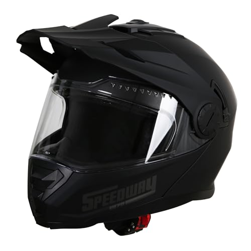 Casque de Moto Speedway - Lion - Casque de Motocross, idéal pour Les Hommes et Les Femmes, Notre Casque de Moto intégral est idéal pour Les sentiers de Moto, Casque de Moto approuvé ECE et Dot