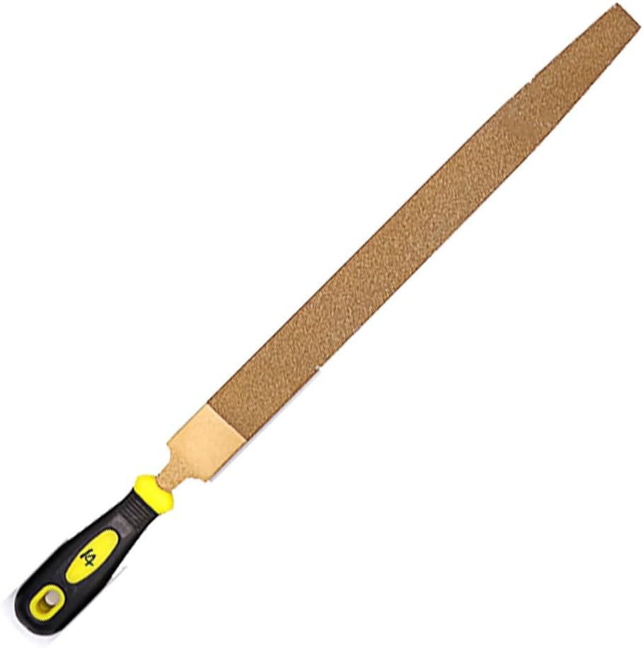 1PC 6/8/10/12/14 Inch Brazed Diamond File Flat/Semicircular File Grinding Tool For Polishing Stone/Glass/Metal/Carving Craft Etc (Color : Half round, Size : 14")