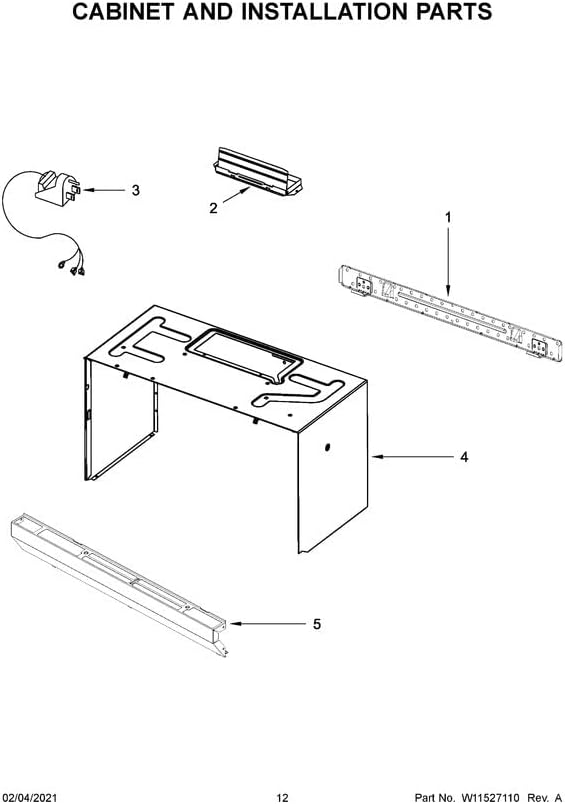 Miniatura 2 de Pieza de repuesto para microondas Whirlpool WMH31017FB1 WMH31017FB2 WMH31017FD1 WMH31017FD2 WMH31017FS1 WMH31017FS2, parte 1 placa de montaje de