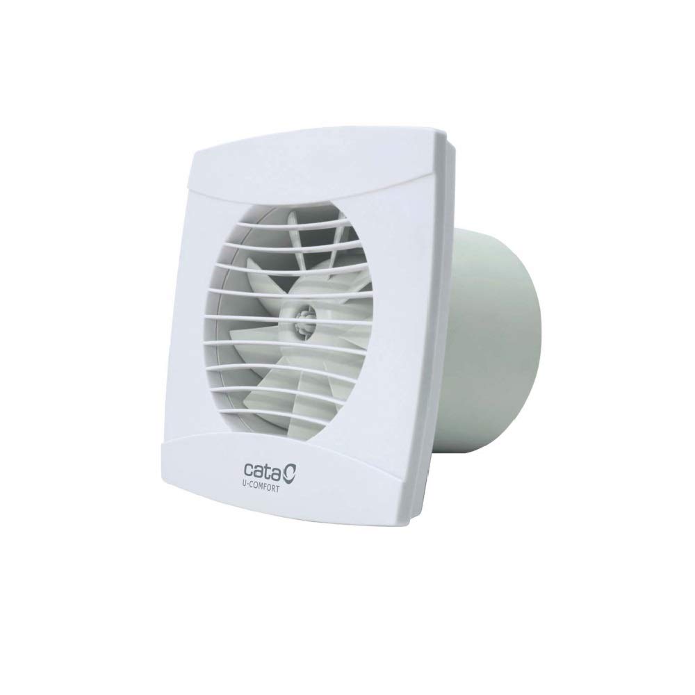 Cata | Extractor de Baño | Modelo UC-10 STD | Serie Estándar | Funciona con el interruptor de la Luz | Extractor Extraplano | Bajo nivel sonoro | Alta Eficiencia Energética, 15,4 x 15,4 x 10,5 cm