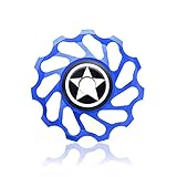 WAAZVXS WEIWEIBEIER 1PC 11T Bike Bearings Wheel Rear Derailleur Pulleys Ceramic Balls Bicycle Pulley Wheel Parts Accessories (Color : Blue)