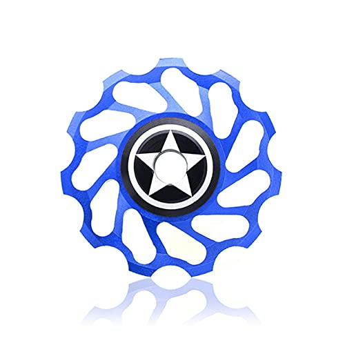 WAAZVXS WEIWEIBEIER 1PC 11T Bike Bearings Wheel Rear Derailleur Pulleys Ceramic Balls Bicycle Pulley Wheel Parts Accessories (Color : Blue)