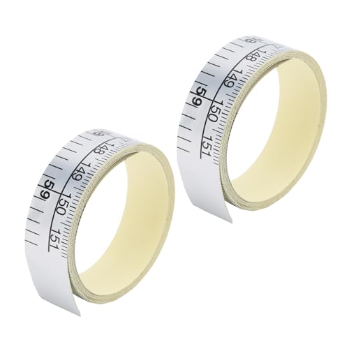 Cinta métrica adhesiva flexible 2 piezas Decimales y pulgadas miniatura 5