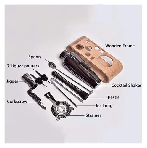 Set de Coctelera Bartender Kit Acero 10 Piezas miniatura 2