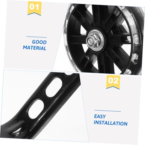 Vaguelly 2 pares de ruedas de entrenamiento para bicicleta con soportes de acero ajustables negros, estabilizadores resistentes para balance y seguridad en ciclismo miniatura 3