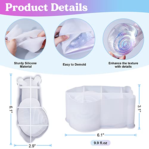 Let's Resin Snail Resin Molds Silicone 6Inch, Large Resin Animal Molds With Finely Carved Snail Design, 3D Snail Silicone Molds For Resin, Casting Resin, Diy Snail Decoration, Christmas Ornament #TOP1