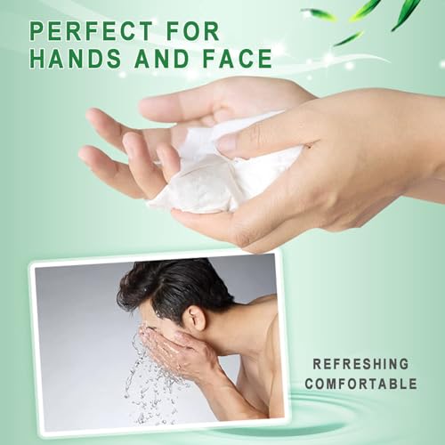 Image of 300 Pack Green Tea Wet Wipes Bulk for Homeless, Clean Face Hands Quickly