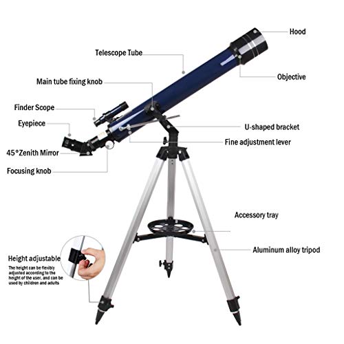 Telescopio Refractor 60/700mm para Astronomía y Viajes miniatura 3