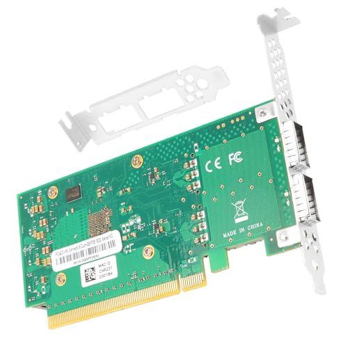 Image of Vogzone 100GbE NIC Card for Mellanox MCX516A-CCAT, PCIe 3.0 x16 100Gb Ethernet NIC with Mellanox ConnectX-5 En Chipset, Dual QSFP28 Network Card Support RDMA