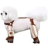 Pantalones antipolvo con zapatos para perros, botas impermeables con tirantes y pantalones de lluvia, ajustables, antideslizantes, protectores de patas de mascotas para perros pequeños, medianos y