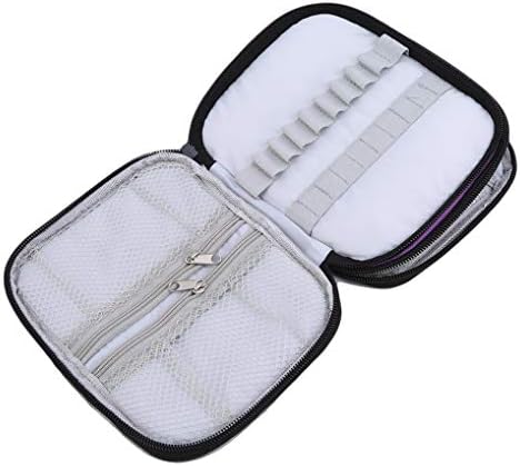 Modsnde Crochet Hook Case Organizer Zipper Bag with Web Pockets for Various Crochet Needles and Knitting Accessories Small Volume and Easy to Carry No Accessories Included