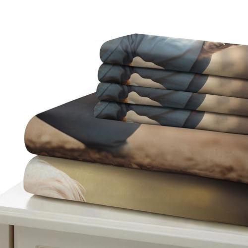 Parure de lit 3D microfibre resistante et douce pour lit double