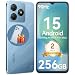 Produktbild OSCAL Flat 2 Smartphone Ohne Vertrag, Android 15, 12GB+128GB/2TB TF Smartphones, 6.56'' HD+ 90Hz Handy Ohne Vertrag, 13MP+8MP, 5000mAh, Dual SIM/OTG/GPS/Fingerabdruck/Gemini AI/2 Jahre Garantie