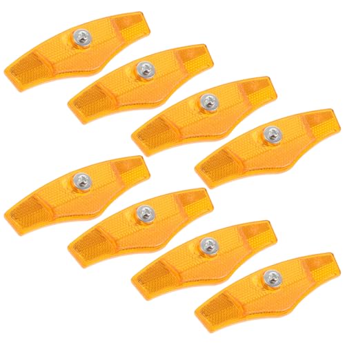 LALAFINA 8個入り自転車前後反射板 軽量プラスチック製耐候性リフレクター ハンドルバーとポスト用 夜間ライド向けマウンテンバイク用 警告