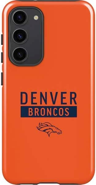 Skinit Pro Phone Case Compatible with Galaxy S23 Plus - Officially Licensed NFL Denver Broncos Retro Logo Design