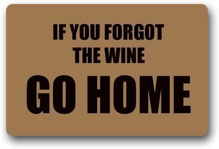 Tommy GTA Custom Machine-washable Door Mat If You Forgot the Wine Go Home Indoor/Outdoor Decor Rug Doormat 23.6"x15.7"