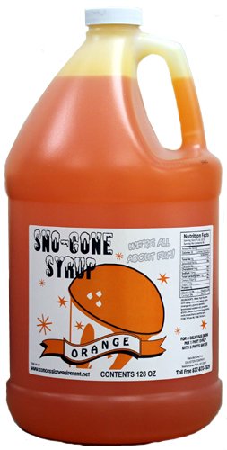 Concession Express Snow Cone Syrup 1 Gallon (Orange)