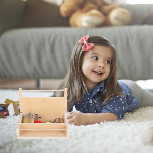 Jeu Éducatif Montessori en Bois Clés et Cadenas d'Éveil Fille Garçon Motricité Fine 3 Ans - 6