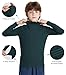 Dreammonkey Boys Turtleneck Long Sleeve Shirt Thermal Turtle Neck Soft Stretch Base Layer Tee for Kids（4T-16Y） Dark Green