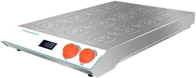Digital Multi Position Magnetic Stirrer with 12 Mixing Points Speed Range 200-2200rpm Single Station Stirring Volume 1000ml Timer Range 0~9999min Protection Class IP64 Whole Machine Power 40W