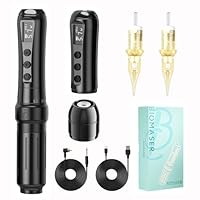 Biomaser UI Wireless Permanent Make-up Maschine Sechstakt verstellbarer kabelloser Stift mit 2 1000mAh Akku OLED Display für Permanent Make-up