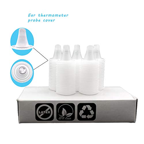 100 PCS Ear Thermometer Probe Covers Disposable/Refill Caps/Lens Filters for All Braun ThermoScan Models and Other Types of Digital Thermometers (Total 5 Small Boxes, 1 Small Box of PC20)