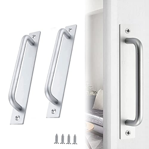 Slukueda 2 Piezas Manijas Móviles para Puertas Corredizas Manijas de Aluminio Manijas de Aluminio para Puertas corredizas de granero, puertas de armario Cover