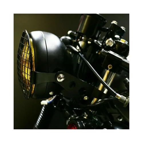Headlight protection cover de haute qualité en acier pour moto custom - 4