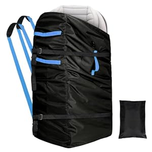 LIHAO Stroller Bag Car Seat Travel Bag Pram Bag Gate Check Bag Pushchair Cover Waterproof Storage Bag for Airplane, Baby Child Kids Infant Strollers Large Portable 420D Oxford,Black