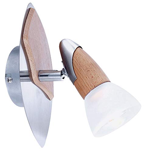 Preisvergleich Produktbild Globo Lord II Deckenleuchte aus satiniertem Nickel und mattiertem Holz