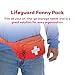 Dealmed Lifeguard Fanny Pack - E-Z Zipper, 3 Pockets, Adjustable Strap, Water Resistant - 3 Pack