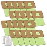 20 Pack Type BB Compact Canister Bags Replacement for Oreck XL Buster B Canister Vacuum bags PKBB12DW BB180 BB280 BB850 BB870 BB900 BB1000 MV160 with 2 Motor Filter