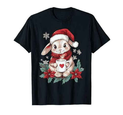 Hase Weihnachten Deko Frauen Männer Kinder Weihnachten Hase T-Shirt