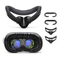 [2 almohadillas faciales desmontables] Este kit de repuesto de almohadillas faciales Oculus Quest 2 incluye 1 almohadilla facial de cuero a prueba de sudor y 1 almohadilla facial de malla de algodón transpirable, 2 almohadillas de espuma desmontables...