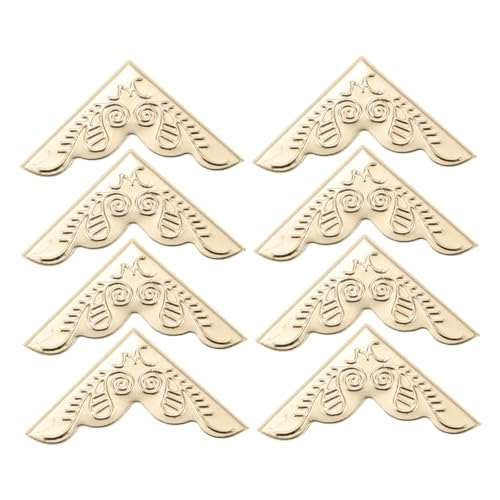 iplusmile 8 Piezas Protector Esquinas Caja Vintage Metal para Cajas Joyería y Madera Esquineras Decorativas Seguridad para Maletines y Gabinetes