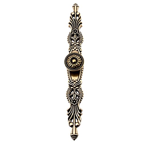 Mgoodoo 5Pcs Knobs Handles With Plate, 10.2" Antique Bronze Cabinet Pulls, Vintage Knobs For Drawer Furniture Door Bedroom Kitchen Cupboard With 15 Screws #TOP1