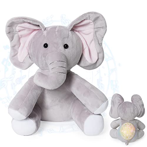 NUKied Baby Sleep Soother, Portable Soothing Sound Machine, White Noise Machine & Night Light Projector with Lullabies and Sounds, Plush Elephant Toy with Music for Boys Girls Toddlers Newborns - Image 8