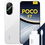 POCO F7 Smartphone, 12+512GB, Bianco, Snapdragon® 8s Gen 4 Flagship, Batteria 6500mAh, Fotocamera Sony da 50MP con OIS, Display AMOLED 6.83" 1.5K 120Hz (Adattatore incluso a seconda della confezione)