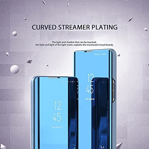 Ccsamll Mirror Case For Xiaomi 13 Pro Support Wireless Charging, Smart Clear View Cover Thin Ultra With Kickstand Flip Phone Case For Xiaomi 13 Pro Qh Purple #TOP6